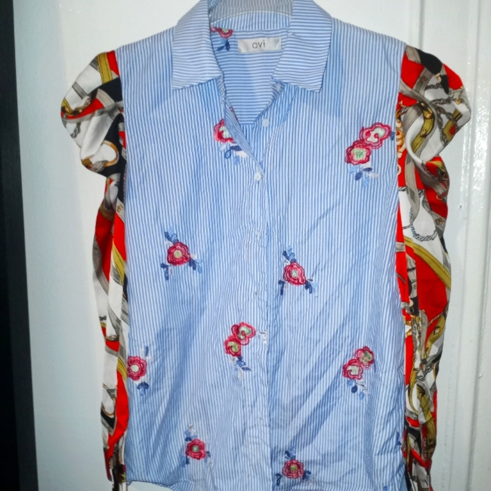 OVI multicolor button up shirt